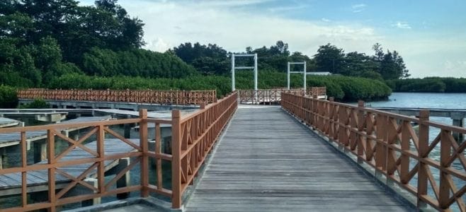 Jembatan Taman Laut Nasional Kepulauan Seribu Wisata Pulau Pramuka @dinowisatacom